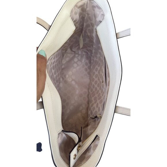 Kate Spade NEW YORK Cedar Street Leather Cream/Beige Tote Bag - Picture 8 of 11